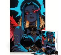 Puzzle da 1000 pezzi con guerriera alata dagli occhi rossi per adulti, attività rilassante e stimolante per la memoria, ideale come regalo di Natale (38x26cm)