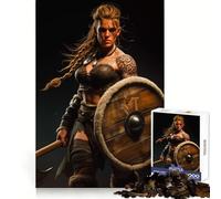 Puzzle da 1000 pezzi con guerriera vichinga per adolescenti, ideale per stimolare la memoria e creare momenti di svago, con incastri precisi, perfetto come regalo stagionale (50x75cm)