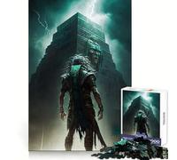 Puzzle da 1000 pezzi con guerrieri aztechi per adulti, stimolante per la logica, passatempo rilassante, assemblaggio preciso, regalo di Natale accogliente (50x75cm)