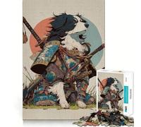 Puzzle da 1000 pezzi con guerriero cane samurai per adolescenti, ideale per rafforzare la memoria, divertimento rilassante e di qualità, regalo perfetto (38x52cm)