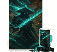 Puzzle da 1000 pezzi con guerriero mistico e spada luminosa per ragazzi, gioco di logica fine, morbido, rilassante, bordi puliti, regalo di alta qualità (50x75cm)