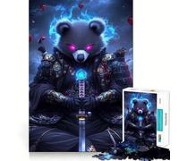 Puzzle da 1000 pezzi con guerriero panda samurai e animali, ideale per ragazzi, gioco intelligente di gruppo, immagine da assemblare e decorazione murale (50x75cm)
