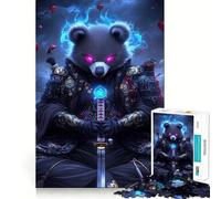 Puzzle da 1000 pezzi con guerriero panda samurai e animali per adulti, ideale per stimolare la memoria, favorire il rilassamento mentale e ottenere un risultato ottimale Regalo di compleanno (38x52cm)