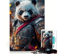 Puzzle da 1000 pezzi con guerriero panda samurai per adolescenti, giocattolo antistress, taglio di alta qualità, (38x26cm)
