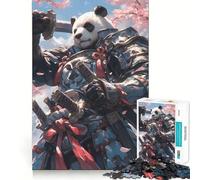 Puzzle da 1000 pezzi con guerriero panda samurai per adulti, gioco di abilità mentale, hobby tranquillo, design, assemblaggio, regalo per le vacanze (38x26cm)