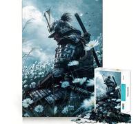 Puzzle da 1000 pezzi con guerriero samurai e tema meditazione per adolescenti, gioco di logica e logica antistress, taglio preciso, regalo memorabile (38x26cm)