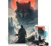 Puzzle da 1000 pezzi con guerriero samurai giapponese per adolescenti, giocattolo stimolante per l'intelletto, relax mentale, taglio di qualità, regalo per le vacanze (38x26cm)