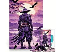 Puzzle da 1000 pezzi con guerriero samurai giapponese per ragazzi, gioco di logica stimolante, rilassante, con bordi chiari, regalo elegante (38x26cm)