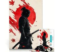 Puzzle da 1000 pezzi con guerriero samurai, ideale per adulti, stimola la logica e la capacità di completare il puzzle con calma e precisione (38x52cm) Regalo elegante