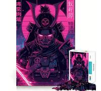 Puzzle da 1000 pezzi con guerriero samurai in pixel art per adulti Un gioco divertente e stimolante da realizzare insieme Taglio preciso per un'opera d'arte da esporre (50x75cm)