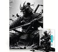 Puzzle da 1000 pezzi con guerriero samurai per adulti e ragazzi, gioco stimolante e antistress, con dettagli nitidi, ideale come regalo per le vacanze (50x75cm)