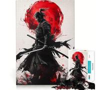 Puzzle da 1000 pezzi con guerriero samurai per adulti, gioco intelligente e divertente con bordi lisci, ideale come regalo per le festività (50x75cm)