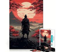 Puzzle da 1000 pezzi con guerriero samurai per ragazzi, gioco di logica, divertente e silenzioso, con taglio preciso, regalo perfetto (38x52cm)