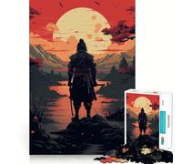 Puzzle da 1000 pezzi con guerriero samurai per ragazzi, gioco di puzzle che stimola la riflessione e il relax, con ritagli precisi, ideale come regalo per le festività (38x26cm)