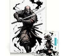 Puzzle da 1000 pezzi con guerriero samurai teschio e katana per adolescenti, giocattolo cognitivo, per un divertimento lento, bordo premium, scegli il desiderio di Babbo Natale 38x26cm