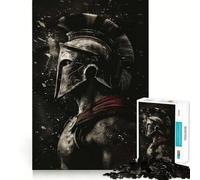 Puzzle da 1000 pezzi con guerriero spartano effetto invecchiato, ideale per adolescenti, gioco di pensiero e divertimento condiviso, bordi precisi, oggetto regalo di Babbo Natale 38x26cm