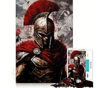 Puzzle da 1000 pezzi con guerriero spartano per ragazzi, gioco di abilità mentale, design semplice e divertente, assemblaggio, regalo memorabile 50x75cm