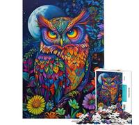 Puzzle da 1000 pezzi con gufi dai colori vivaci Un gioco avvincente per coltivare la pazienza Un pratico gioco di assemblaggio Un'ottima idea regalo (Dimensioni 38x26cm)