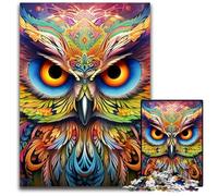 Puzzle da 1000 pezzi con gufo colorato, ideale per adulti, ideale per la coppia, perfetto regalo di Natale, Capodanno e San Valentino, 26X38CM/10,23x14,96 pollici.