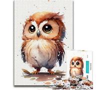 Puzzle da 1000 pezzi con gufo e acquerello per adulti ideale come regalo per tutta la famiglia adatto per bambini di età compresa tra 26 e 38cm