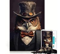 Puzzle da 1000 pezzi con gufo e soggetto naturalistico per adulti, ideale per rafforzare la memoria e il legame familiare, con bordi netti, perfetto come regalo di compleanno (38x52cm)