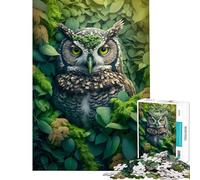 Puzzle da 1000 pezzi con gufo ideale per adulti antistress per sviluppare analisi e logica un'attività divertente da fare a casa (dimensioni 38x52cm)