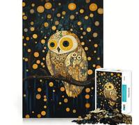 Puzzle da 1000 pezzi con gufo nella foresta in una notte stellata, ideale per ragazzi Gioco di abilità mentale, divertente e rilassante, con design unico da assemblare (50x75cm)