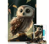 Puzzle da 1000 pezzi con gufo, simpatico, per adulti, gioco intelligente da assemblare insieme, divertente idea regalo stagionale (50x75cm)