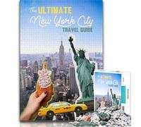 Puzzle da 1000 pezzi con guida turistica di New York City per adulti e adolescenti, attività divertenti da fare a casa con assemblaggio di modelli, regalo di compleanno, regali di viaggio 75x50cm