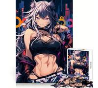 Puzzle da 1000 pezzi con Hanabi, ragazza anime di City, ideale per adolescenti Ideale per stimolare la memoria, favorire il relax e creare bordi precisi Regalo festivo (38x52cm)
