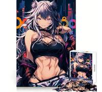 Puzzle da 1000 pezzi con Hanabi, ragazza anime di City, ideale per adolescenti, per stimolare la mente e rilassarsi Perfetto per un regalo (38x26cm)