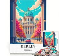 Puzzle da 1000 pezzi con i luoghi simbolo di Berlino da non perdere, gioco rompicapo, sfida impegnativa, ideale come regalo per tutta la famiglia 38x52cm