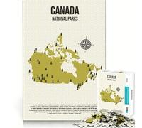 Puzzle da 1000 pezzi con i parchi nazionali del Canada,incastro perfetto,gioco artistico e stimolante per la mente,ideale per il tempo libero e come regalo di compleanno (50x75cm)