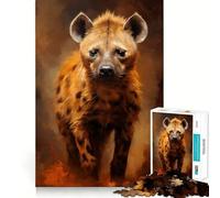 Puzzle da 1000 pezzi con iena maculata, ideale per adolescenti, un gioco stimolante per la mente, perfetto per attività domestiche, con dettagli nitidi e un regalo speciale 50x75cm