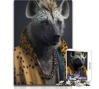 Puzzle da 1000 pezzi con iene, animali selvatici, passatempo pacifico e appagante, perfetto incastro, taglio di precisione, dimensioni del giocattolo: 38x52cm