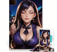 Puzzle da 1000 pezzi con il bacio di Tifa Lockhart per adolescenti, gioco intelligente per il relax, assemblaggio di modelli, lista dei desideri di Babbo Natale 50x75cm