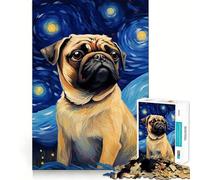 Puzzle da 1000 pezzi con il carlino di Vincent Van Gogh, ideale per adolescenti Un regalo classico e di qualità, perfetto per rafforzare la memoria e creare un'atmosfera serena (50x75cm)