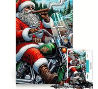 Puzzle da 1000 pezzi con il cavallo di Babbo Natale, ideale per ragazzi, un gioco che stimola la mente e crea momenti di relax, un regalo perfetto per le festività (50x75cm)