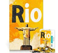 Puzzle da 1000 pezzi con il Cristo Redentore di Rio de Janeiro, ideale per ragazzi, un gioco di logica e abilità, rilassante e divertente, con tagli precisi Regalo perfetto (50x75cm)