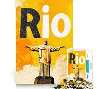 Puzzle da 1000 pezzi con il Cristo Redentore di Rio de Janeiro per adulti, gioco di logica e divertimento, bordo liscio, decorazione da parete (38x52cm)