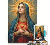 Puzzle da 1000 pezzi con il Cuore di Maria per ragazzi antistress per divertimento in famiglia regalo per amici e parenti 50x75cm