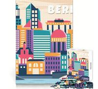 Puzzle da 1000 pezzi con il design di Berlino, Germania, per adolescenti Migliora la memoria, regala un momento di relax e divertimento Taglio laser, regalo speciale (38x26cm)