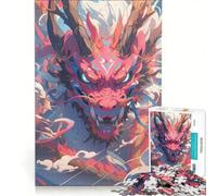 Puzzle da 1000 pezzi con il drago più bello degli anime, gioco educativo, antistress, compleanno e Natale 50x75cm