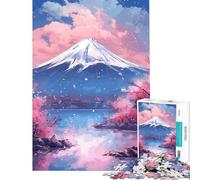 Puzzle da 1000 pezzi con il fiume Fuji e i ciliegi in fiore del Giappone gioco educativo e stimolante divertente e umoristico un ottimo regalo per gli amanti dei giochi (dimensioni 38x52cm)