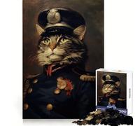 Puzzle da 1000 pezzi con il gatto ufficiale per adulti, ideale per rafforzare la memoria, un passatempo casalingo, con bordi netti ed elegante, un regalo perfetto (38x26cm)