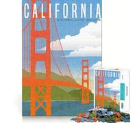 Puzzle da 1000 pezzi con il Golden Gate Bridge,taglio perfetto,divertente gioco di risoluzione dei problemi,gioco gratuito,regalo di Natale (38x52cm)
