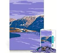 Puzzle da 1000 pezzi con il lago di montagna Salzkammergut per ragazzi ideale per stimolare la memoria e creare un'atmosfera serena con taglio di alta qualità perfetto come regalo di compleanno