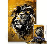 Puzzle da 1000 pezzi con il Leone dello Zodiaco, ideale per adolescenti, per stimolare la memoria e intrattenere nel tempo libero Taglio di qualità, elegante, regalo di Natale (38x26cm)