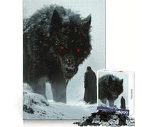 Puzzle da 1000 pezzi con il lupo Fenrir dei Vichinghi per adolescenti, stimola la memoria, crea un'atmosfera rilassante, completa il puzzle e regala una sorpresa festiva (38x52cm)