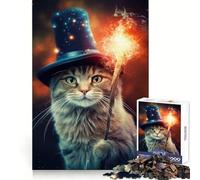 Puzzle da 1000 pezzi con il meme "La magia dei gatti" - Pensare con chiarezza, Rilassamento, Bordi precisi, Regalo significativo (50x75cm)